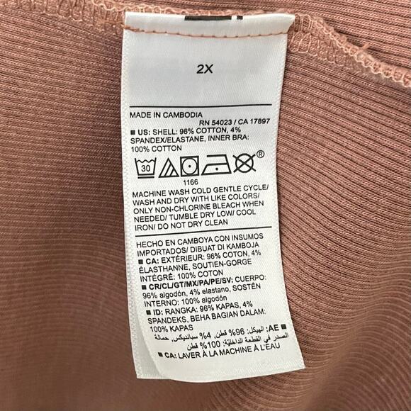 Old Navy Dress Womens 2X Tan Midi Ribbed Knit Halter Side Slit Stretchy Athletic - Picture 12 of 13